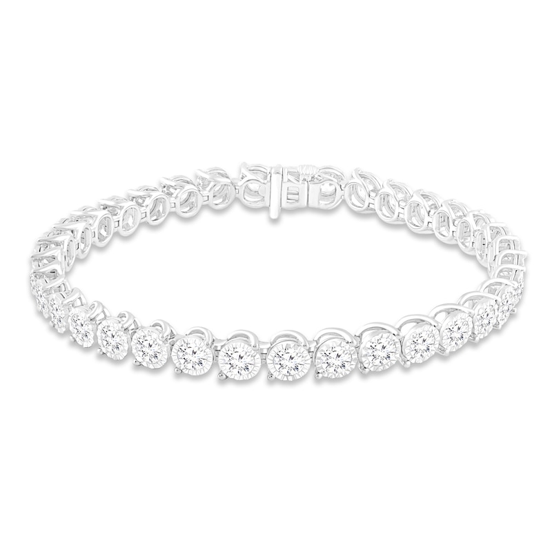 Main Image 1 of Lab-Grown Diamonds by KAY Tennis Bracelet 7 ct tw 10K White Gold 7.25&quot;