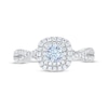 Thumbnail Image 3 of THE LEO First Light Diamond Round-Cut Double Frame Engagement Ring 3/4 ct tw 14K White Gold