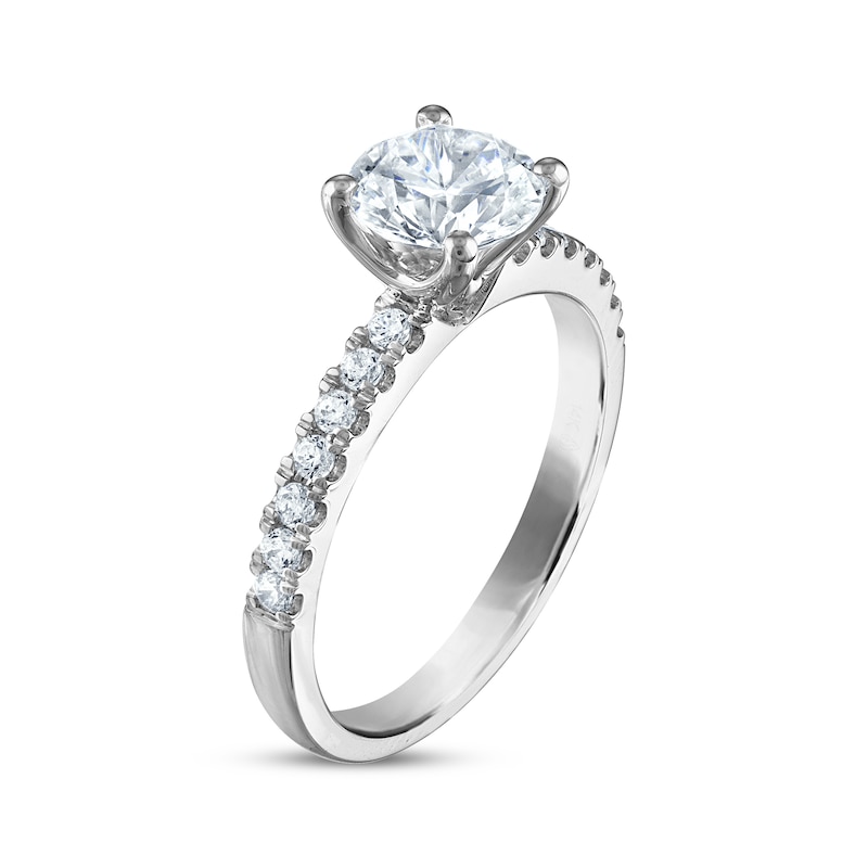 Main Image 2 of Certified Round-Cut Diamond Engagement Ring 1-3/4 ct tw 14K White Gold