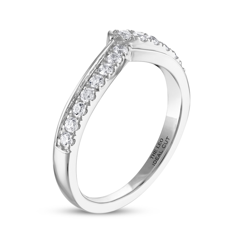 Main Image 2 of THE LEO Ideal Cut Diamond Contour Anniversary Band 1/3 ct tw 14K White Gold