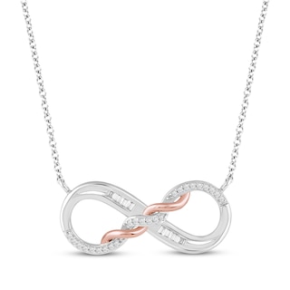 Lab Grown Diamond Infinity Necklace SRNL-01557WHT_WG, Clater Jewelers