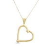 Thumbnail Image 1 of Reaura Tilted Tube Heart Outline Necklace Repurposed 14K Yellow Gold 18&quot;