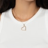 Thumbnail Image 2 of Reaura Tilted Tube Heart Outline Necklace Repurposed 14K Yellow Gold 18&quot;