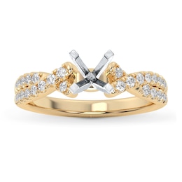 Lab-Created Diamonds by KAY Engagement Ring Setting 1/3 ct tw 14K Yellow Gold