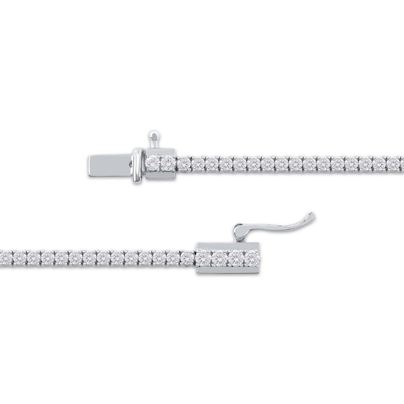Lab-Created Diamonds by KAY Graduated Line Bracelet 4 ct tw 14K White Gold 7.25"