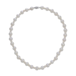 Cultured Pearl Alternating Strand Necklace Sterling Silver 18&quot;