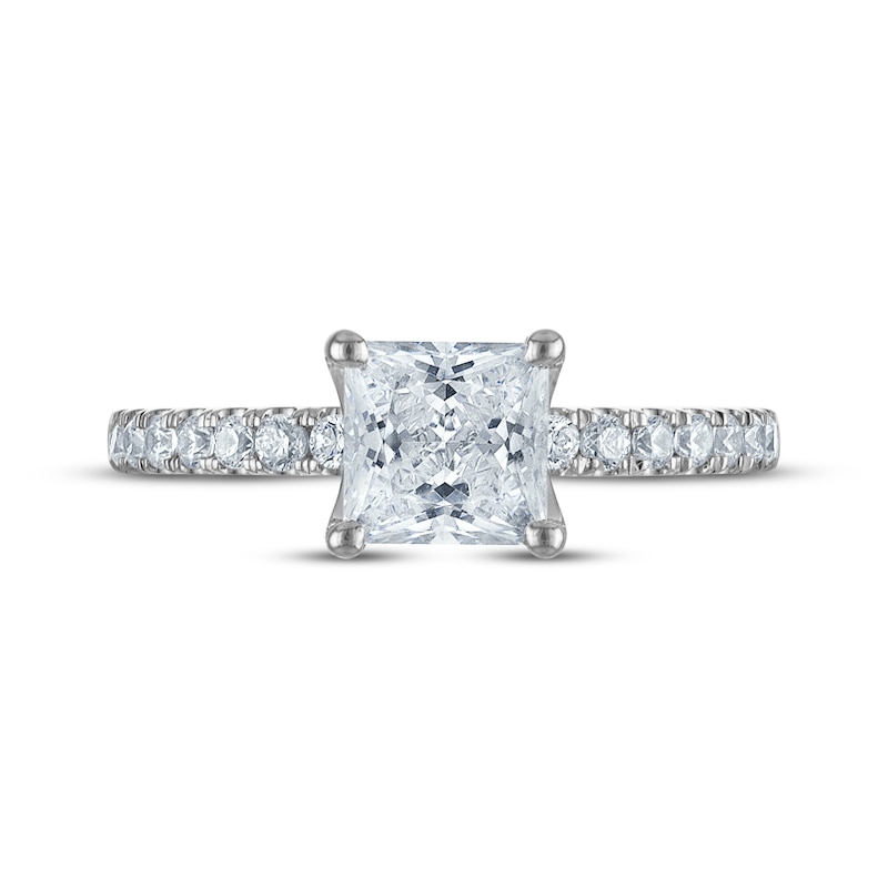 Main Image 3 of Now + Forever Certified Princess-Cut Diamond Engagement Ring 1-3/4 ct tw 14K White Gold