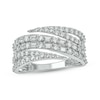 Thumbnail Image 1 of Diamond Bypass Multi-Row Ring 1 ct tw 10K White Gold