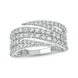 Diamond Bypass Multi-Row Ring 1 ct tw 10K White Gold