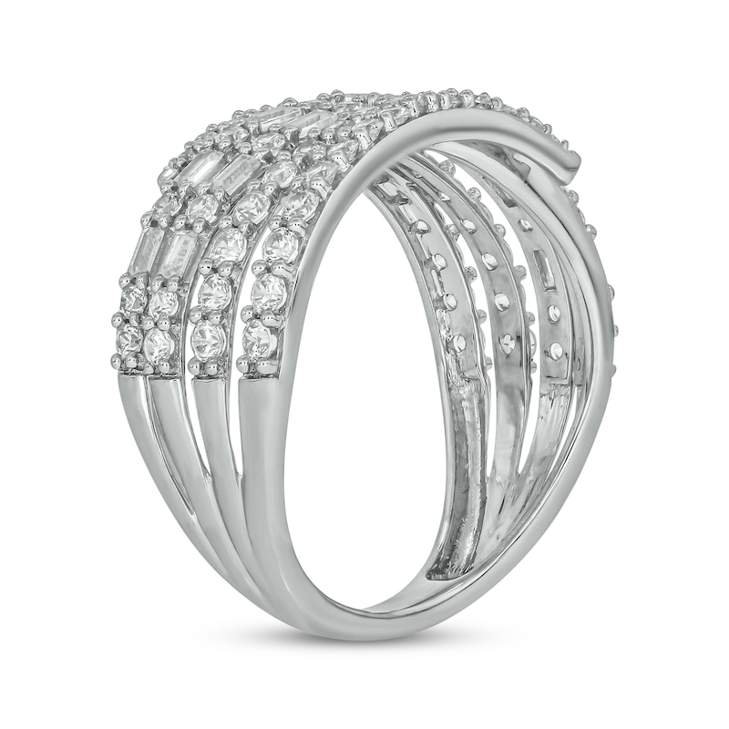 Main Image 2 of Diamond Bypass Multi-Row Ring 1 ct tw 10K White Gold