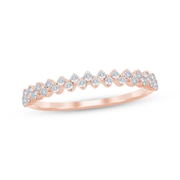 Now + Forever Diamond Two-Row Anniversary Ring 1/4 ct tw 10K Rose Gold