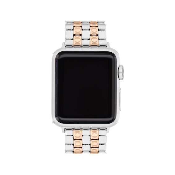 Coach Two-Tone Stainless Steel Women's Apple Watch Strap 14700244