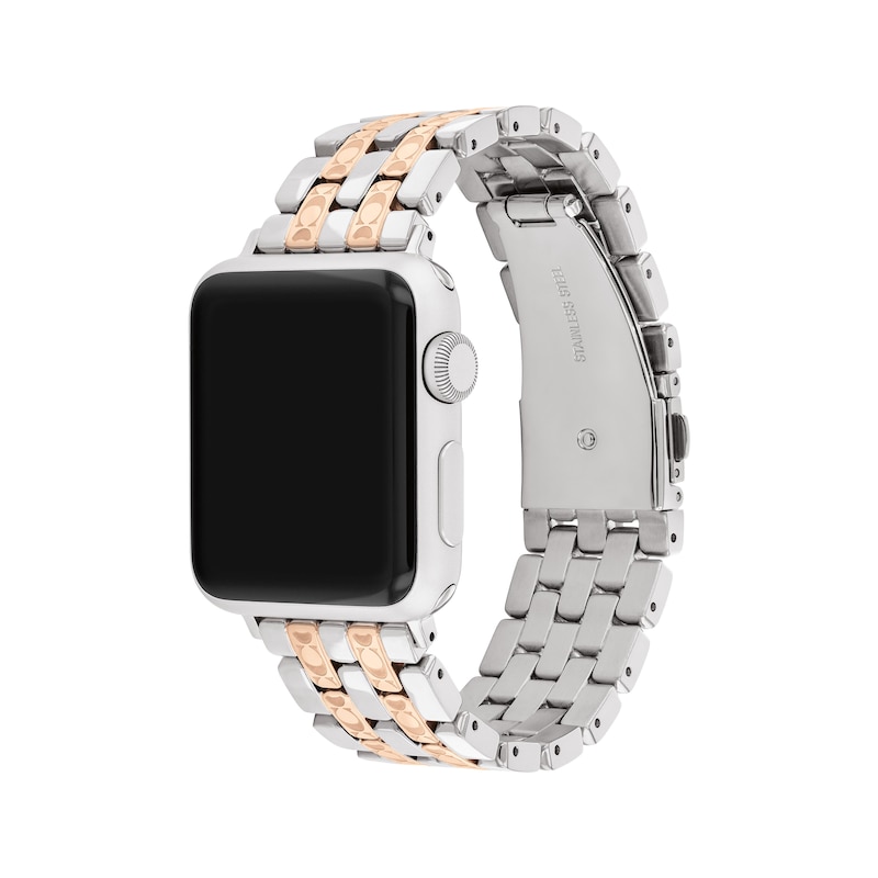 Main Image 2 of Coach Two-Tone Stainless Steel Women's Apple Watch Strap 14700244