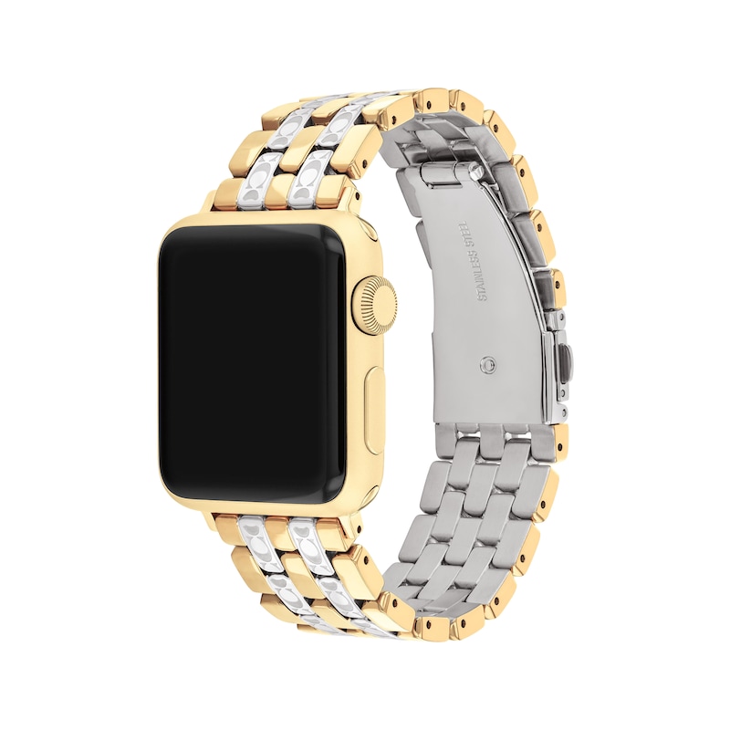 Main Image 2 of Coach Two-Tone Stainless Steel Women's Apple Watch Strap 14700245