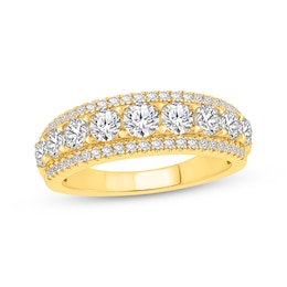 Now + Forever Lab-Grown Diamonds Graduated Anniversary Ring 1-1/4 ct tw 14K Yellow Gold