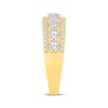 Thumbnail Image 2 of Lab-Grown Diamonds by KAY Graduated Anniversary Ring 1-1/4 ct tw 14K Yellow Gold