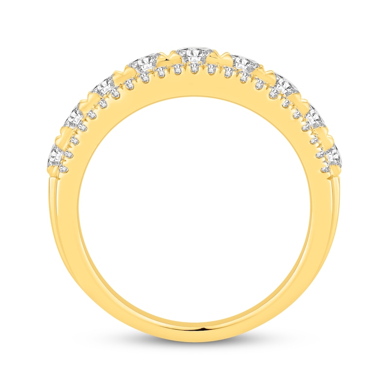 Main Image 3 of Lab-Grown Diamonds by KAY Graduated Anniversary Ring 1-1/4 ct tw 14K Yellow Gold