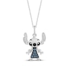 Thumbnail Image 1 of Disney Treasures Lilo & Stitch London Blue Topaz & Diamond Gift Set 1/20 ct tw Sterling Silver