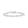 Thumbnail Image 0 of Lab-Grown Diamonds by KAY Wavy Link Bracelet 1 ct tw 10K White Gold 7"