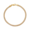 Thumbnail Image 1 of Solid Diamond-Cut Ice Chain Bracelet 3.5mm 10K Yellow Gold 8.5&quot;