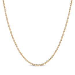 Solid Diamond-Cut Ice Chain Necklace 3.5mm 10K Yellow Gold 20&quot;