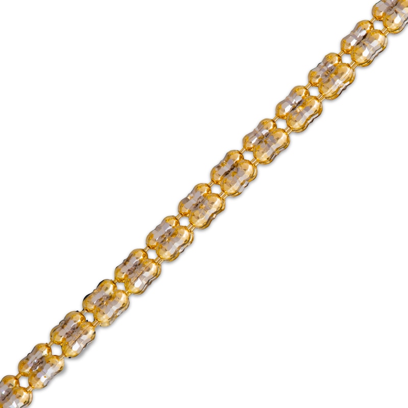 Main Image 3 of Solid Diamond-Cut Ice Chain Necklace 3.5mm 10K Yellow Gold 20&quot;