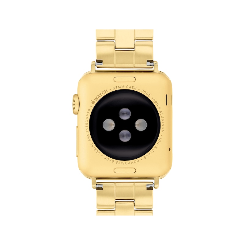 COACH Gold-Tone Crystal Apple Watch Strap 14700258