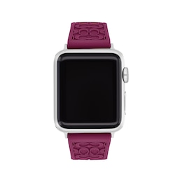 COACH Plum Silicone Apple Watch Strap 14700257