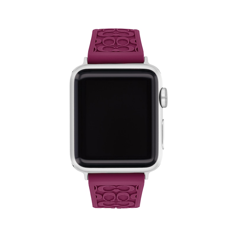 Main Image 1 of COACH Plum Silicone Apple Watch Strap 14700257