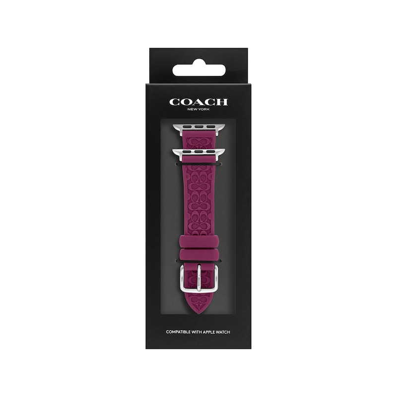 Main Image 4 of COACH Plum Silicone Apple Watch Strap 14700257