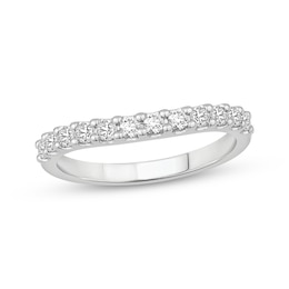 Now + Forever Lab-Grown Diamonds Contour Anniversary Ring 1/2 ct tw 14K White Gold