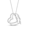 Thumbnail Image 1 of Hallmark Diamonds Intertwined Hearts Necklace Sterling Silver 18&quot;