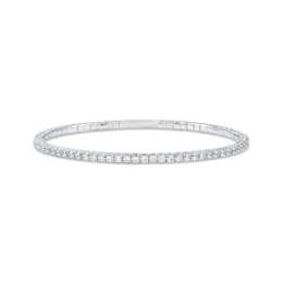 Lab-Grown Diamonds by KAY Flex Bangle Bracelet 1-1/2 ct tw 10K White Gold