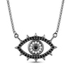 Thumbnail Image 1 of Ink & Ice Black & White Diamond & Black Onyx Evil Eye Necklace 1/6 ct tw Black Rhodium-Plated Sterling Silver 18&quot;