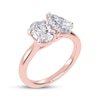 Thumbnail Image 2 of Toi et Moi Pear-Shaped & Oval-Cut Lab-Grown Diamond Engagement Ring 2 ct tw 14K Rose Gold