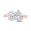 Thumbnail Image 3 of Toi et Moi Pear-Shaped & Oval-Cut Lab-Grown Diamond Engagement Ring 2 ct tw 14K Rose Gold