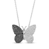 Thumbnail Image 1 of Le Vian Vault Black & White Diamond Butterfly Necklace 1-3/8 ct tw Platinum 18&quot;