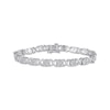 Thumbnail Image 1 of Multi-Diamond &quot;XO&quot; Bracelet 1/2 ct tw Sterling Silver 7&quot;