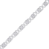 Thumbnail Image 2 of Multi-Diamond &quot;XO&quot; Bracelet 1/2 ct tw Sterling Silver 7&quot;