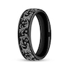 Thumbnail Image 2 of Now + Forever Men's Scrollwork Pattern Wedding Band Black Matte Titanium 6.5mm