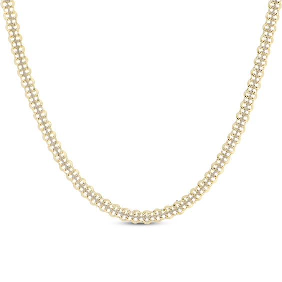 Diamond-Cut Infinity Link Necklace 10K Yellow Gold 18"