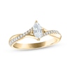 Thumbnail Image 1 of Marquise-Cut Diamond Twist Engagement Ring 1/2 ct tw 14K Yellow Gold