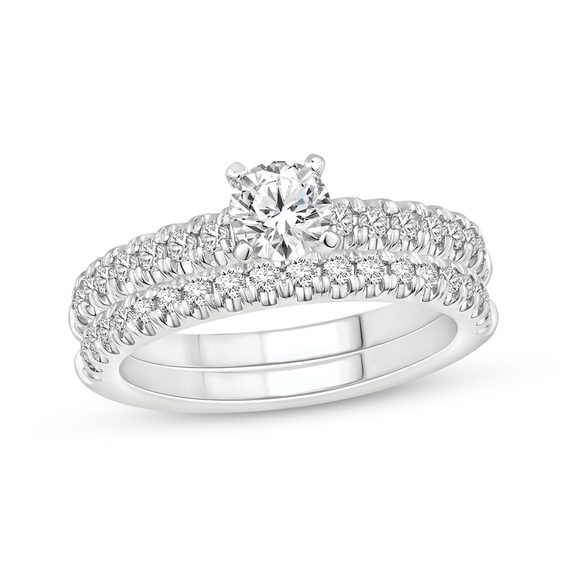 Main Image 1 of Round-Cut Diamond Bridal Set 1 ct tw 14K White Gold