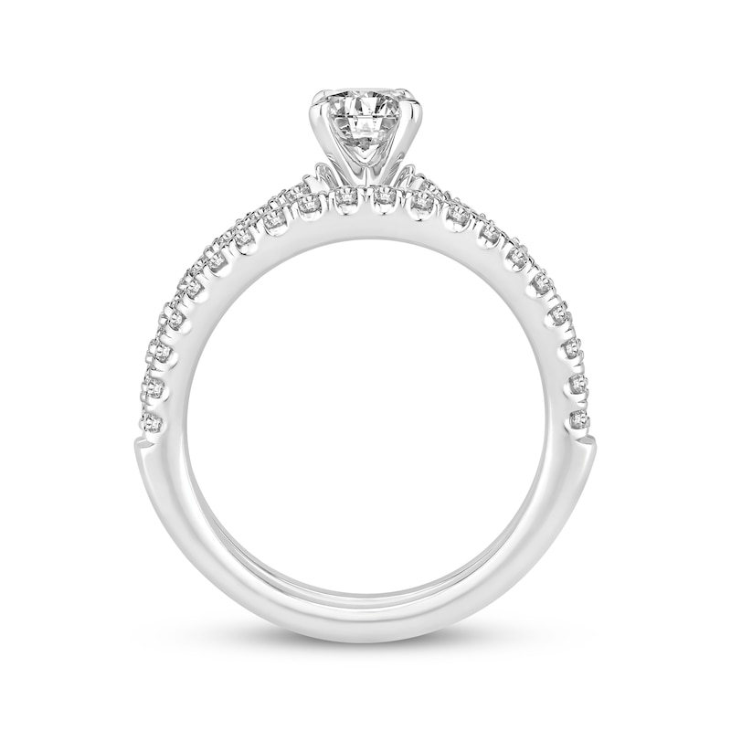 Main Image 3 of Round-Cut Diamond Bridal Set 1 ct tw 14K White Gold