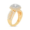 Thumbnail Image 2 of Multi-Diamond Center Cushion Frame Engagement Ring 2 ct tw 10K Yellow Gold