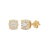 Thumbnail Image 1 of Diamond Halo Stud Earrings 1/10 ct tw 10K Yellow Gold