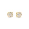 Thumbnail Image 2 of Diamond Halo Stud Earrings 1/10 ct tw 10K Yellow Gold