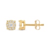 Thumbnail Image 3 of Diamond Halo Stud Earrings 1/10 ct tw 10K Yellow Gold