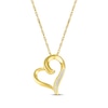 Thumbnail Image 0 of Diamond Accent Tilted Heart Necklace 10K Yellow Gold 18"