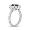 Thumbnail Image 2 of Neil Lane Oval-Cut London Blue Topaz, Diamond & Cultured Akoya Pearl Engagement Ring 1/3 ct tw 14K White Gold